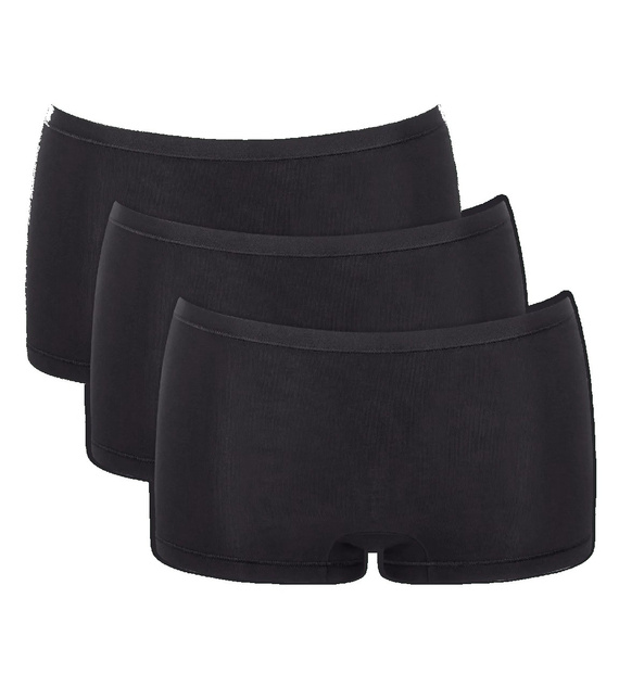 Go Daily Cotton Short FigiDamskie 3-pak Sloggi - czarne 