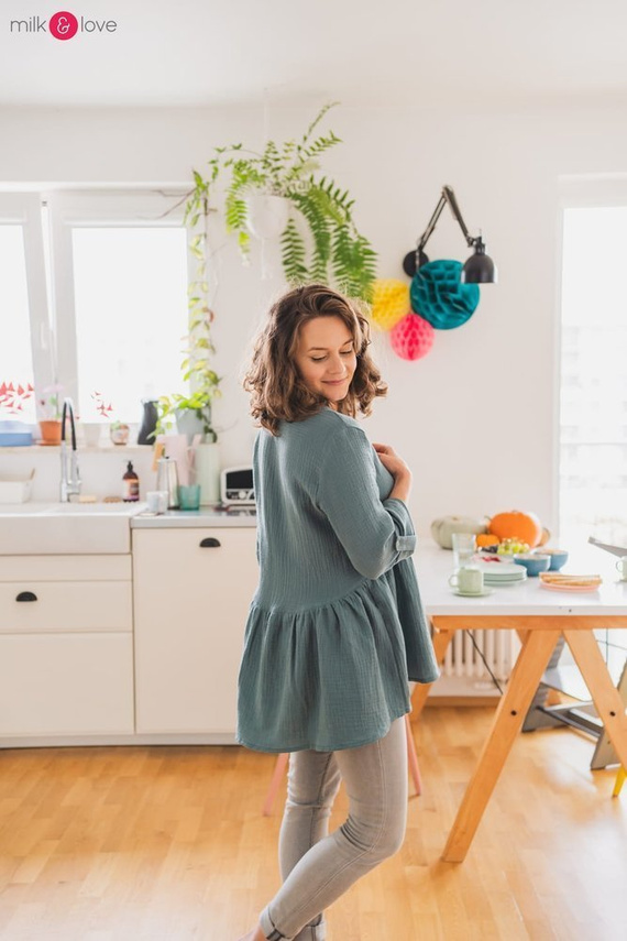 Mother Nature Milk&Love Tunika do karmienia piaskowa