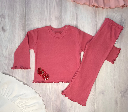 LJ816 Mamatti Legginsy dziewczęce dzwony - brązowy