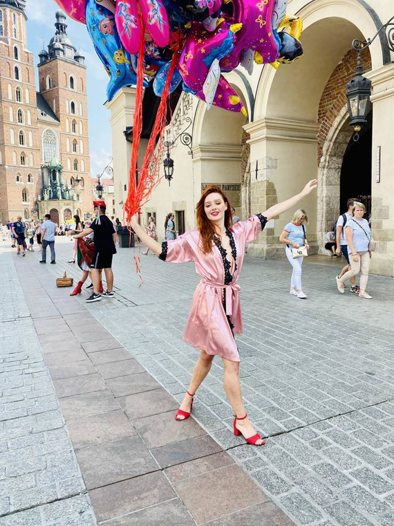 929 Kleoree Szlafrok damski De Lafense - różowy