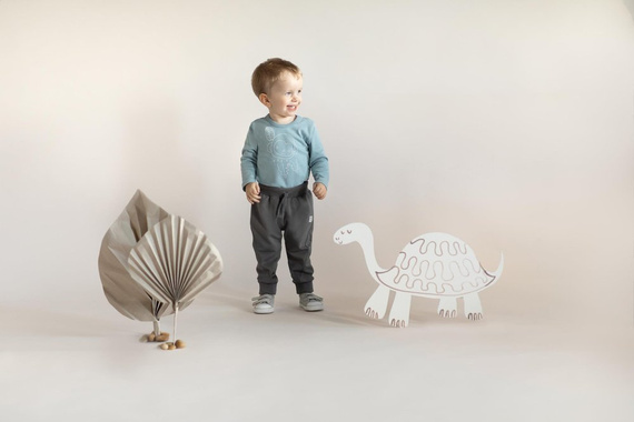 Body z długim rękawem "Slow Life" Pinokio - niebieski