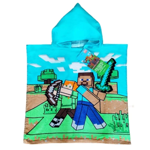 Minecraft Faro Poncho dla dzieci ręcznik z kapturem