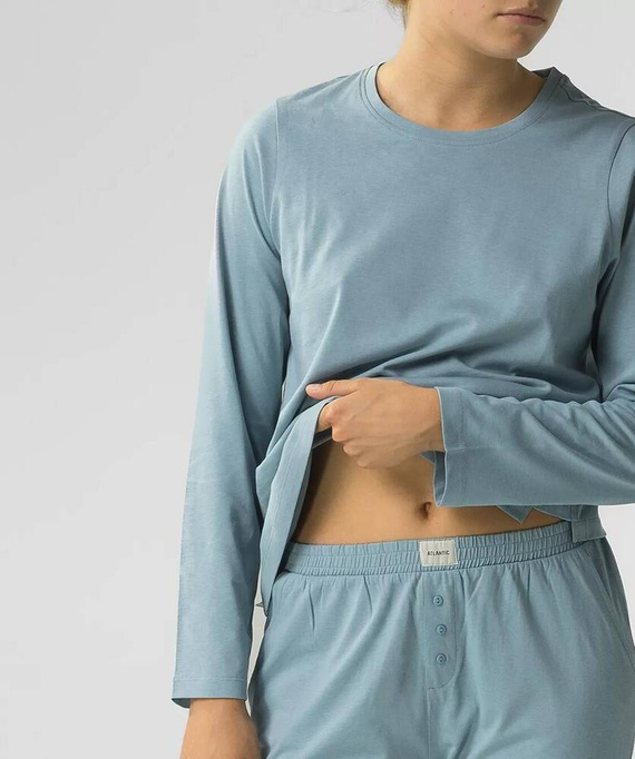 NLP-479 Piżama Damska Atlantic- stalowy niebieski