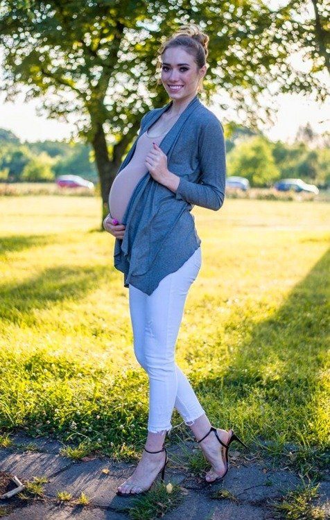 501 Kardigan Sweterek Damski MIRACLE - szary melanż