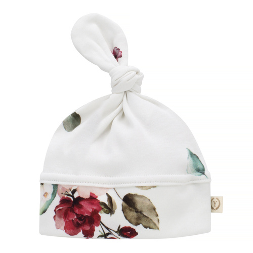 Czapeczka Vintage Roses z bawełny organicznej Yosoy