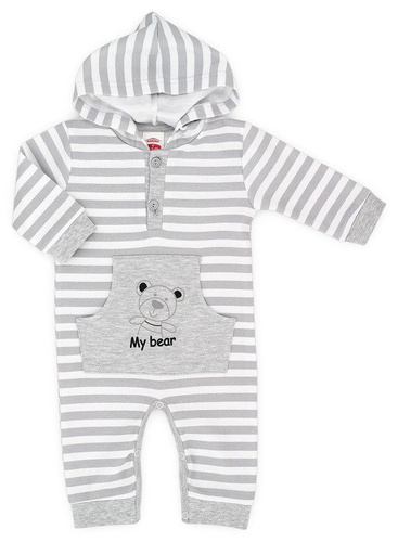 Pajac niemowlęcy z kapturem "MY BEAR" Makoma