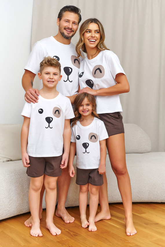 Doctor Nap 7410 Piżama męska 100% bawełna z szortami- brownie