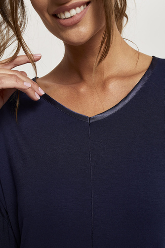 Song Piżama Damska 3/4 rękaw, 3/4 spodnie Italian Fashion - granatowy