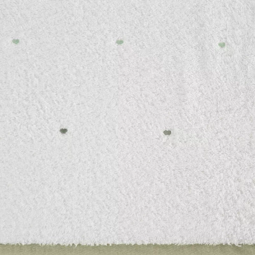 Baby 60 Serca niemowlęce okrycie kąpielowe Eurofirany biały/miętowy