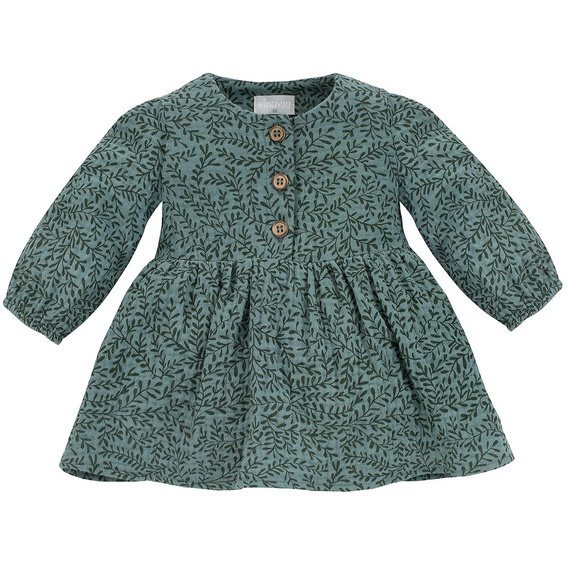Tres Bien Pinokio Sukienka z guzikami - zielony