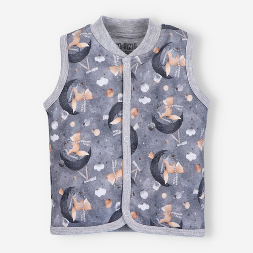 Space Tour Kamizelka z bawełny organicznej Nini szary