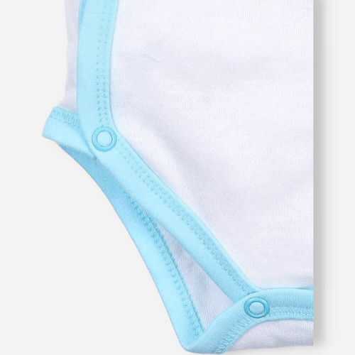 ABN-2927/BIA Summer Robots Body kopertowe z krótkim rękawem Nini biały