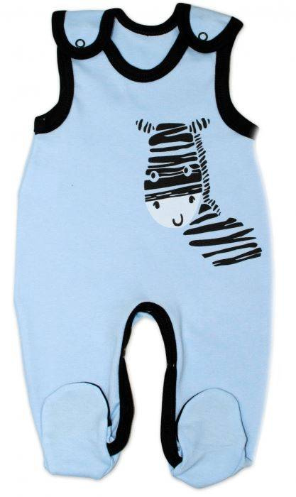 Terjan Śpioch bawełniany "Zebra" - Niebieski