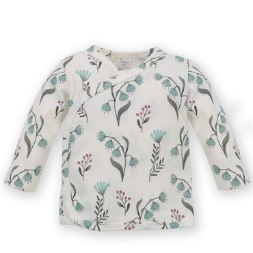 "My Garden" Pinokio Kaftanik niemowlęcy wiązany - ecru druk