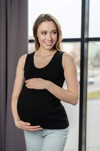 020 Bawełniany top  MIRACLE-czarny