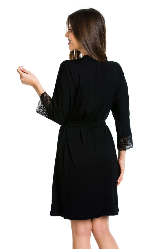 05075 Natalia Szlafrok damski Mediolano czarny