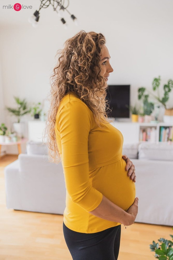 Milk Shirt Milk&Love Bluzka ciążowa i do karmienia żurawinowa