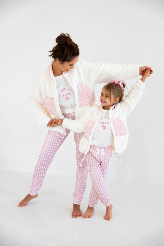 Nanny Kids Bluza dziecięca Sensis - ecru-różowy