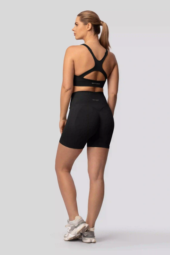 Spaio PUSH-UP PRO spodenki modelujące bezszwowe fitness szorty black