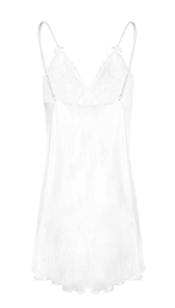 Adelaide Halka satynowa koszulka damska DKaren - biała