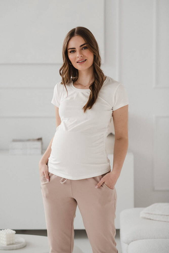 Belly Milk&Love bluzka ciążowa kremowobiały