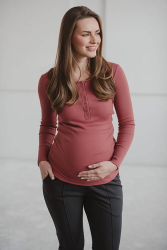 Tummy Bluzka ciążowa i do karmienia Milk&Love dusty cedar