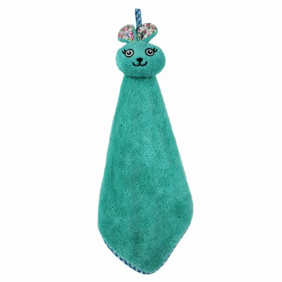 Piccolo Królik ręcznik dziecięcy z mikrofibry Domarex turkusowy