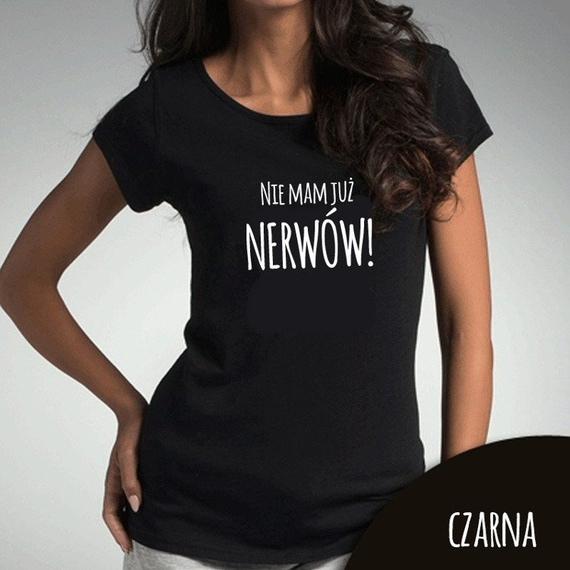 Bluzka damska "Nie mam już nerwów" Moocha biały