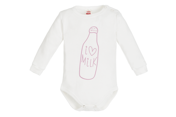 Body z długim rękawem "MILK GIRL" Makoma druk