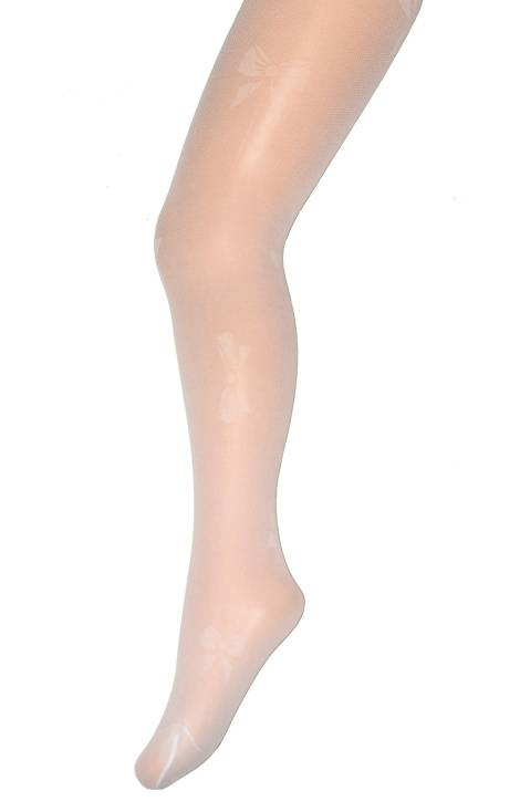 RAM-012 Rajstopy ażurowe 30 den Yo! - 43 biały kokardki