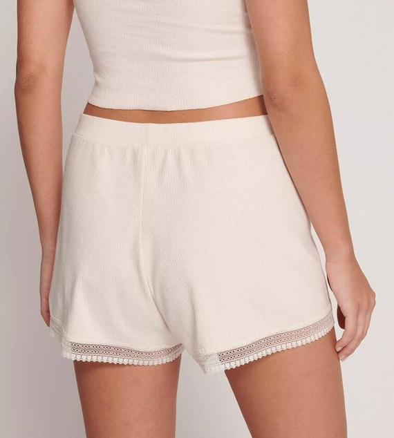 GO Ribbed Short krótkie spodenki Sloggi - Angora