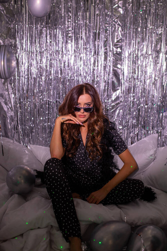 Ria Piżama Damska krótki rękaw, długie spodnie Italian Fashion - druk