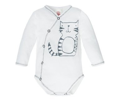 "FRISKY" Makoma Body baby z długim rękawem ecru
