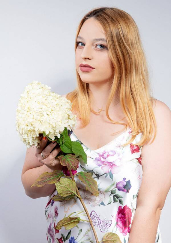 DK-KK Flowers Komplet piżama damska DKaren - 5 biały