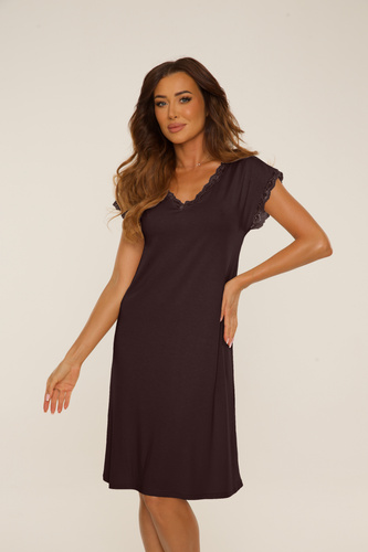 816 Hazel Koszulka nocna De Lafense - czekoladowy