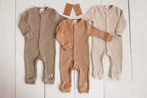 "Natural Harmony" Makoma Pajac bez stópek latte