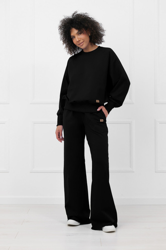 Komplet dresowy damski Margo Italian Fashion – bawełna- czarny 