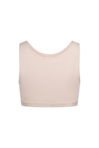 Nikola Italian Fashion Stanik dziewczęcy, szerokie ramiączko - puder