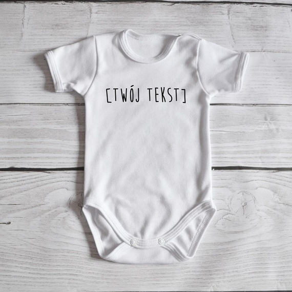 Body krótki rękaw "Dowolny tekst" Moocha czarne