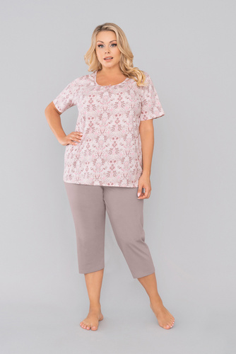 Kalmia Piżama Damska krótki rękaw, 3/4 spodnie Italian Fashion- druk