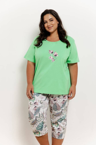 3372,3373 Lia Piżama Damska Taro- zielony