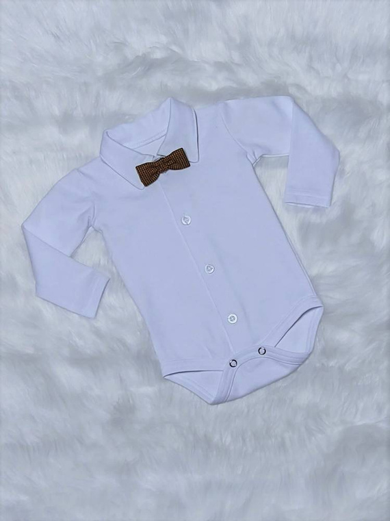 Miłosz Bambarillo Body z długim rękawem biały