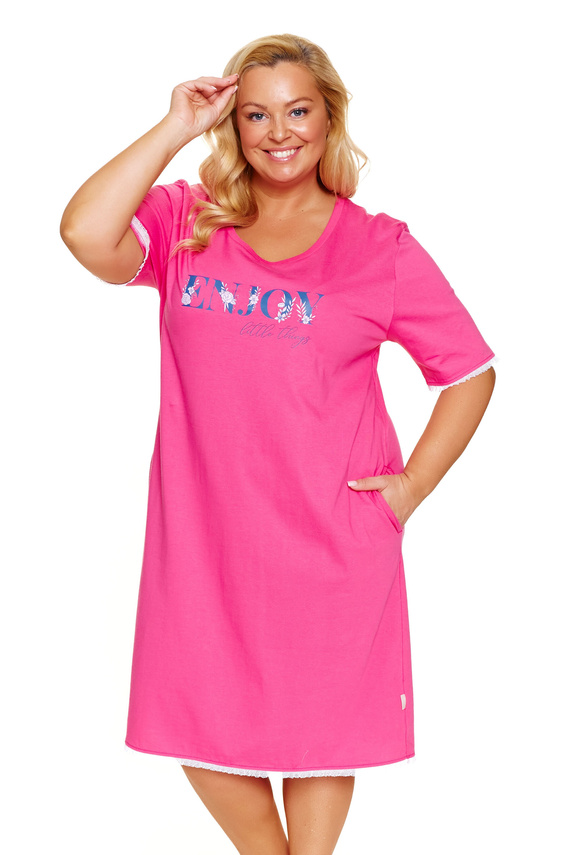 7327 Koszula Nocna Plus Size Doctor Nap Peony, bawełniana