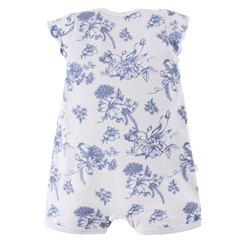 Botanic Eevi Rampers z falbanką - biały druk