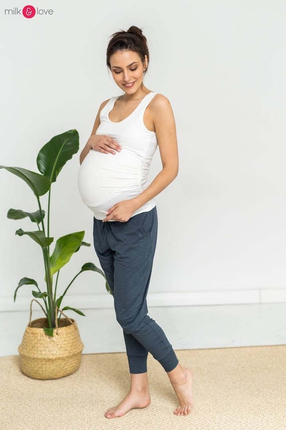 Spodnie Milk&Love dresowe joggersy grafitowy