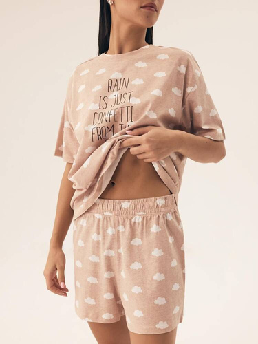 42647 Nubes Piżama Damska Henderson - beżowy