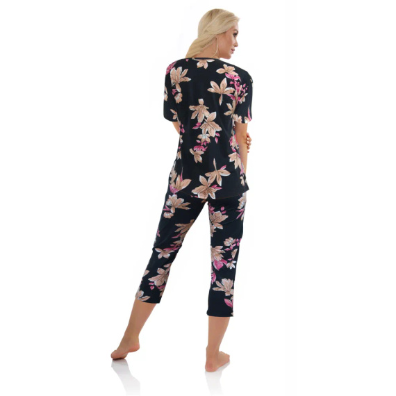 2594/10 Piżama damska Sesto Senso granatowy