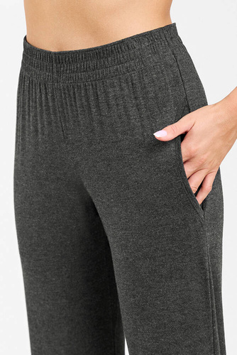 Akord Komplet damski długi rękaw, długie spodnie Italian Fashion - ciemny melanż