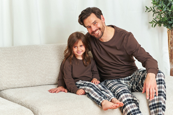 Piżama dziecięca 7335 Unisex Doctor Nap - brownie