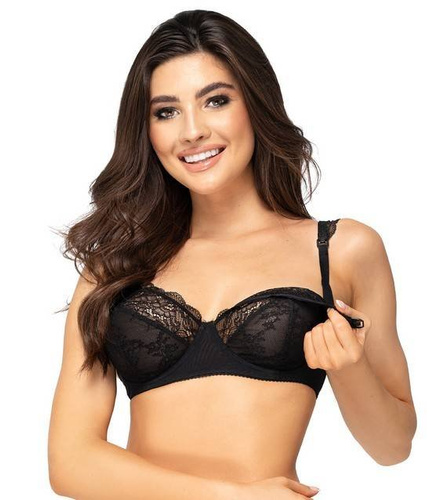 Miękki biustonosz do karmienia Fave Soft Black Momtobe czarny